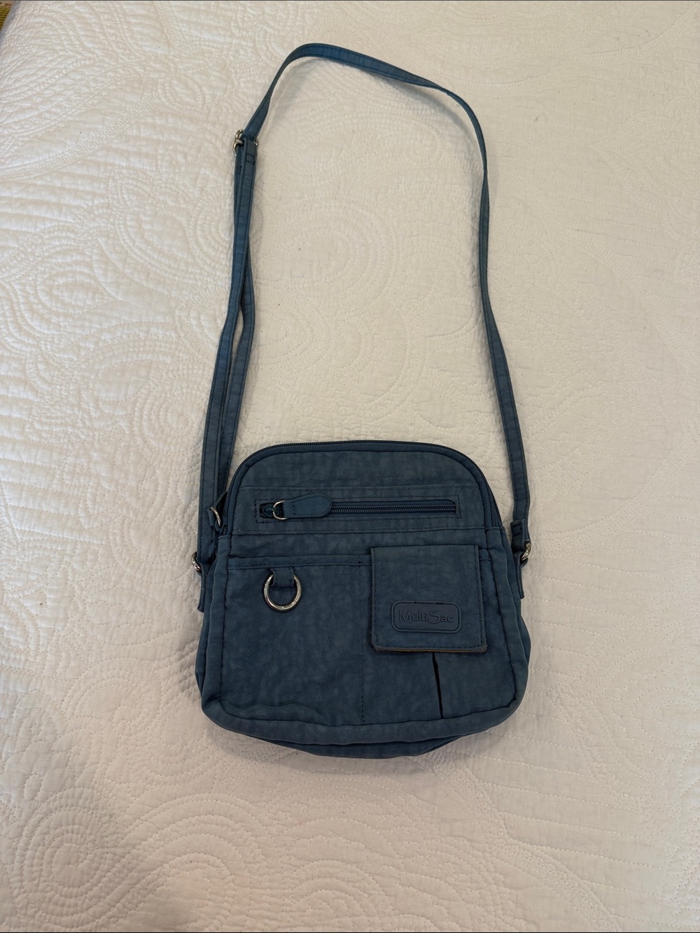 Multi Sac Slate Blue Adjustable Crossbody Bag